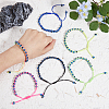 6Pcs 6 Colors Resin Evil Eye Braided Bead Bracelets Set BJEW-FI0001-46-3