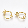 Brass Clip-on Earring Converters Findings KK-T038-243G-5
