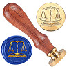 Golden Plated Brass Sealing Wax Stamp Head AJEW-WH0208-946-1