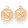 Golden Plated Alloy Enamel Charms ENAM-S118-06N-1