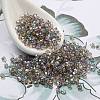 Full Rainbow Plated Transparent Electroplate Glass Beads EGLA-M030-02A-FR03-1