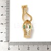 Snake Brass Micro Pave Cubic Zirconia S Hook Clasps KK-A227-06G-3