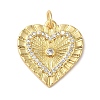 Rack Plating Brass & Cubic Zirconia Pendants KK-L216-053G-1