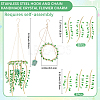 1Bag Iron & Glass Hanging Ornaments HJEW-SP0001-65A-2