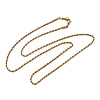 2MM Unisex 304 Stainless Steel Rope Chain Necklaces NJEW-P395-16G-4