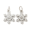 Rack Plating Brass Micro Pave Clear Cubic Zirconia Pendants X-KK-B093-04A-P-1