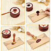 Brass Wax Seal Stamps with Rosewood Handle AJEW-WH0412-0327-3