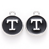 Platinum Plated Alloy Charms X-ENAM-S118-02T-P-1