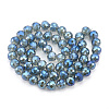 Electroplate Glass Beads Strands EGLA-T010-01F-2