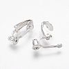 Brass Clip-on Earring Converters Findings KK-Q115-S-NF-2