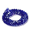 Transparent Electroplate Glass Beads Strands EGLA-A039-T6mm-B06-2