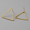 Golden Brass Hollow Geometry Stud Earrings EJEW-WH0012-127B-2