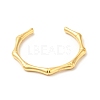 Ion Plating(IP) 304 Stainless Steel Bamboo Open Cuff Ring for Women RJEW-I085-10G-2