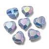 UV Plating Rainbow Iridescent Acrylic Beads OACR-P010-03E-2