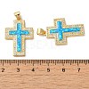 Rack Plating Brass Micro Pave Clear Cubic Zirconia Pendants KK-P268-12B-G-4