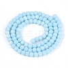 Frosted Opaque Glass Beads Strands GLAA-T032-P4mm-MBB10-2