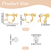 36Pcs Brass Screw On Clip-on Earring Findings KK-SP0001-18G-2