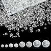 8 Strands 4 Size Transparent Glass Beads Strands EGLA-YW0003-10A-1