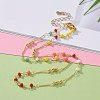 Faceted Glass Beaded Necklaces NJEW-JN03278-6