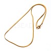 304 Stainless Steel Snake Chains Necklaces X-NJEW-O058-25G-2