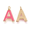 Brass Enamel Pendants KK-R139-01A-2