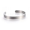 304 Stainless Steel Blank Cuff Bangles BJEW-E361-11P-2