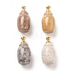 Natural Fossil Coral Pendants G-H200-02G-1