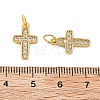 Brass Micro Pave Cubic Zirconia Pendants KK-C092-21C-G-3
