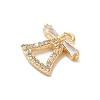 Christmas Theme Brass Micro Pave Cubic Zirconia Charms  KK-P278-02B-G-2