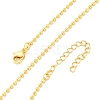 Brass Rondelle Link Chain Necklaces for Women X-NJEW-K282-04G-4