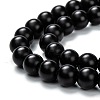 Natural Black Onyx Beads Strands G-Z024-01B-2