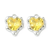 Brass Micro Pave Cubic Zirconia Charms KK-L208-06P-04-2