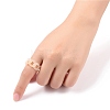 Acrylic Curb Chains Finger Rings RJEW-JR00311-03-5
