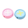 Two Tone Baking Paint Acrylic Beads AC-CBA46F7-02-3