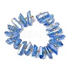 Electroplated Natural Quartz Crystal Beads Strands G-F800-F14-2