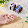 2 Rolls 2 Colors Segment Dyed Round Polyester Twisted Cords OCOR-TA0003-59B-6