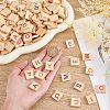 Random Mixed Capital Letters or Unfinished Blank Wooden Scrabble Tiles DIY-WH0162-89-3