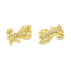 Brass Micro Pave Clear Cubic Zirconia Connector Charms KK-E068-VB020-3