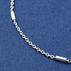 Faceted Column 925 Sterling Silver Cable Chain Bracelets for Women BJEW-E101-01S-08-3