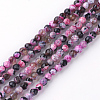 Natural Fire Crackle Agate Bead Strands G-S215-6mm-04-1