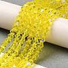 Transparent Electroplate Glass Beads Strands EGLA-A039-T2mm-L21-4