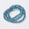 Electroplate Transparent Glass Beads Strands EGLA-A034-T4mm-S18-2