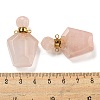 Faceted Natural Rose Quartz Pendants G-A225-01A-G-3