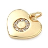Brass Micro Pave Clear Cubic Zirconia Pendants KK-D229-01G-15-2