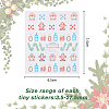 SUPERFINDINGS 7 Sheets 7 Styles PET Christmas Nail Art Stickers DIY-FH0005-74-2