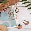 Kissitty 20Pcs 10 Style Transparent Resin & Walnut Wood Pendants RESI-KS0001-09-14