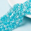 Baking Paint Crackle Glass Bead Strands CCG-S001-8mm-06-1