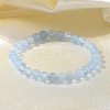 Natural & Dyed White Jade Bead Stretch Bracelets BJEW-K212-A-018-6