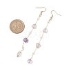 Handmade Natural Amethyst Beaded Chains Earring & Necklaces Sets SJEW-JS01342-02-7