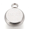 Tarnish Resistant 304 Stainless Steel Pendant Cabochon Settings STAS-K202-03B-P-2
